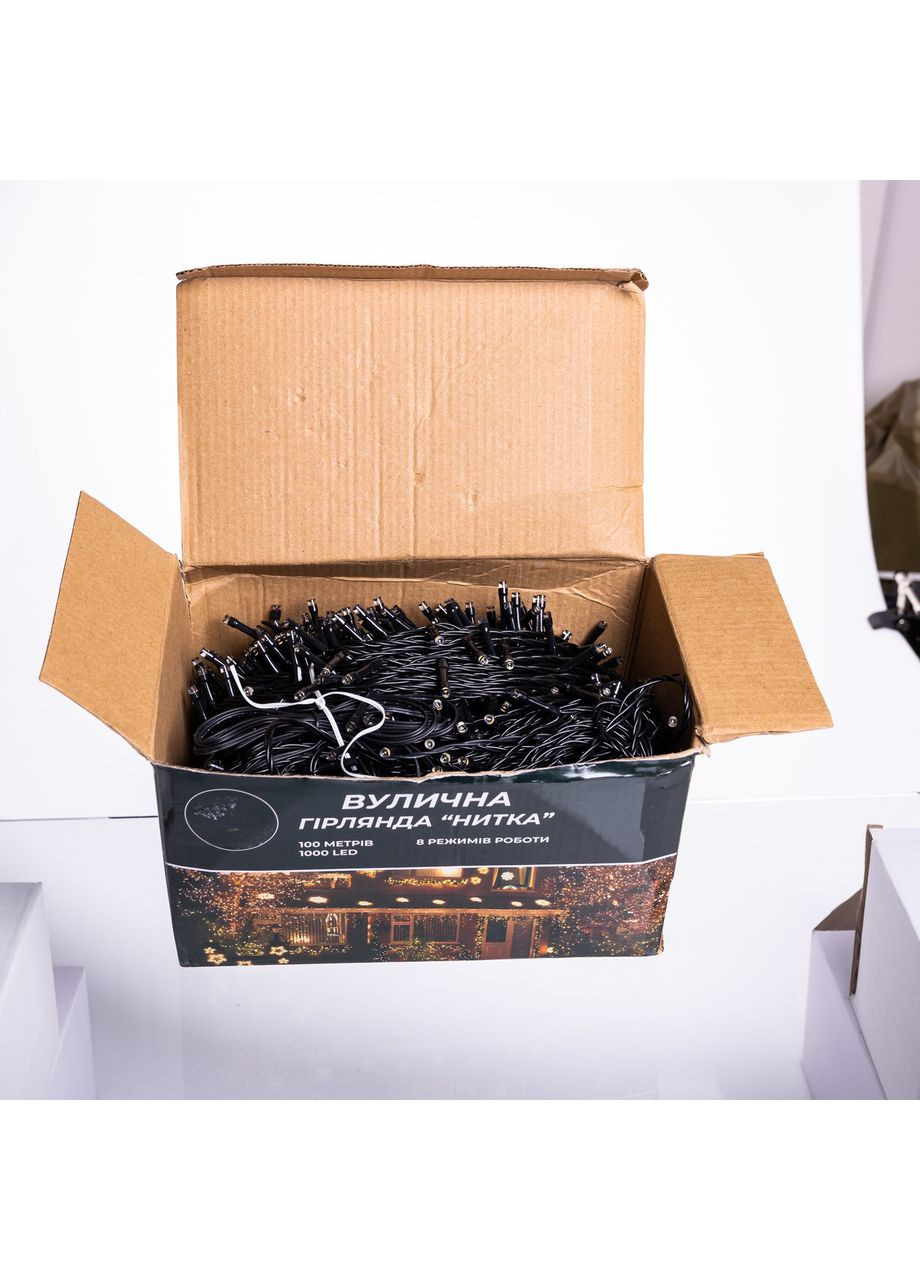Гирлянда Рождественская фея уличная 100 (м) 1000 LED черный провод Желтый CF1000L100MBY Jooki (366037815)