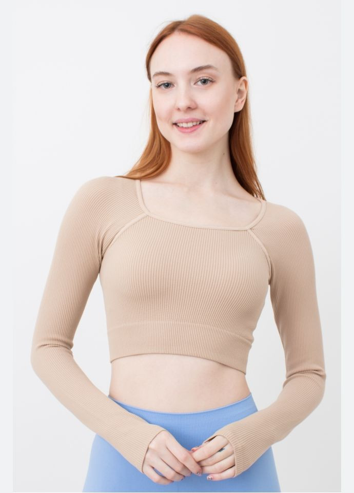 Топ жіночій безшовний з довгими рукавами CROP TOP RIB Giulia CROP TOP RIB (новинка) (316683826)
