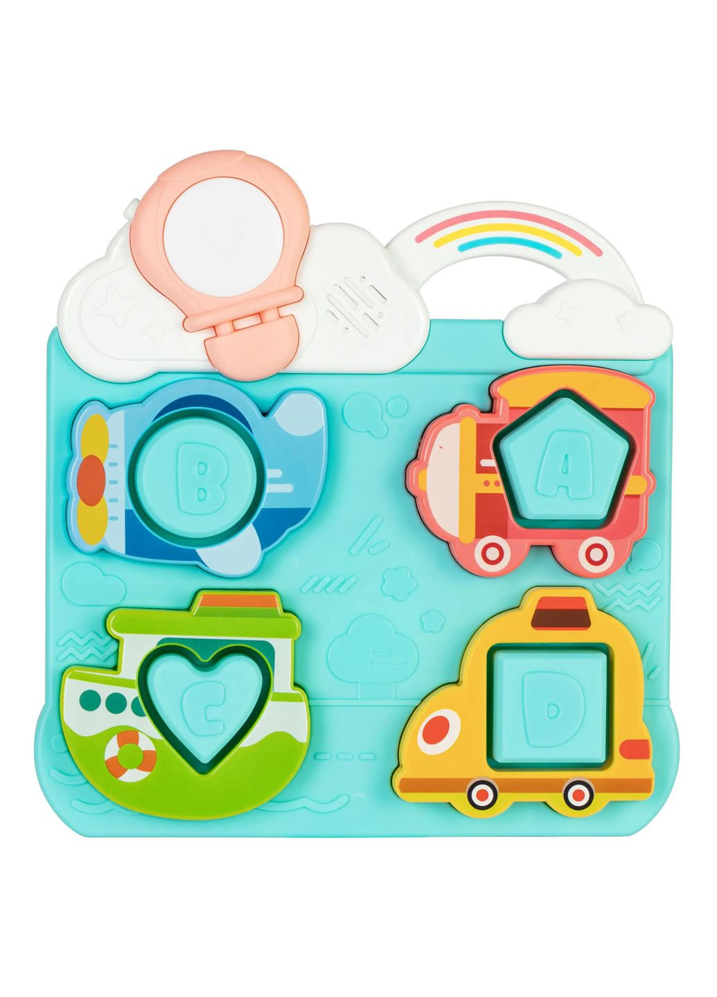 Игрушка музыкальная Пазл-сортер Транспорт, голубой (8648_транспорт голубой) Baby Team 8648_транспорт блакитний (328396343)