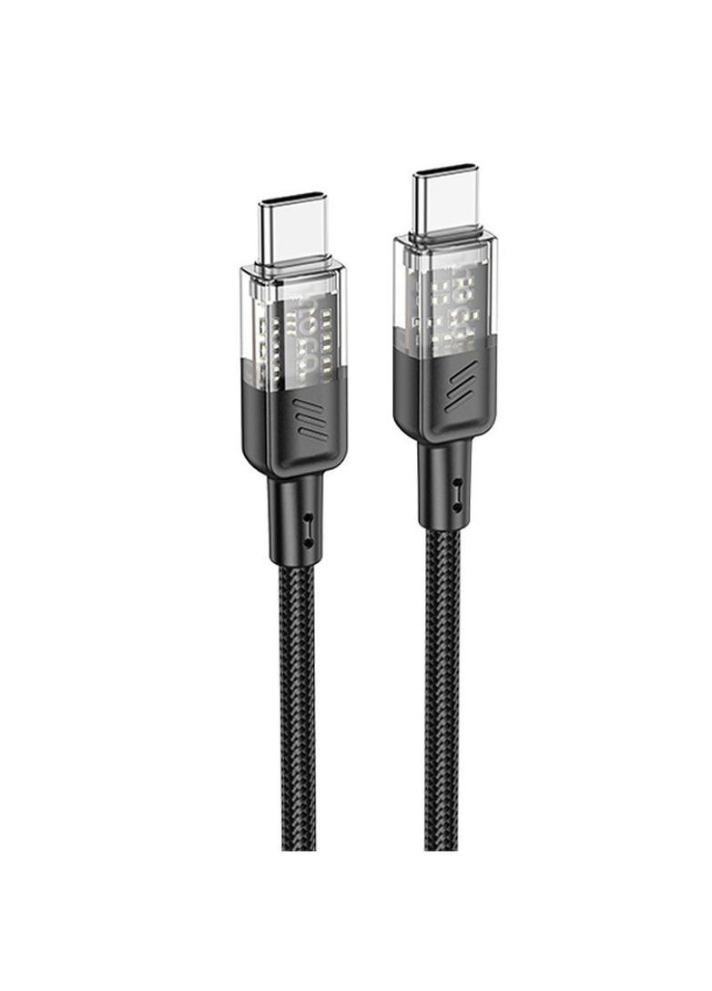 Дата кабель U129 Spirit Transparent Type-C to Type-C 60W (1.2m) Hoco (299338713)