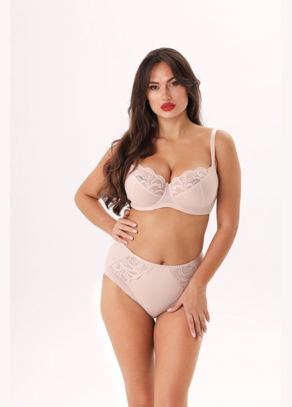 Пудровый бюстгальтер на косточках с мягкой чашкой Kalyna с косточками