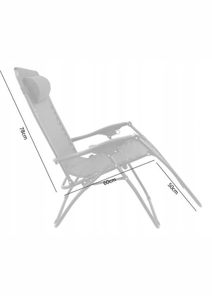 Комплект 2шт. шезлонги GardenLine Relax Black до 130 кг. No Brand (347311763)