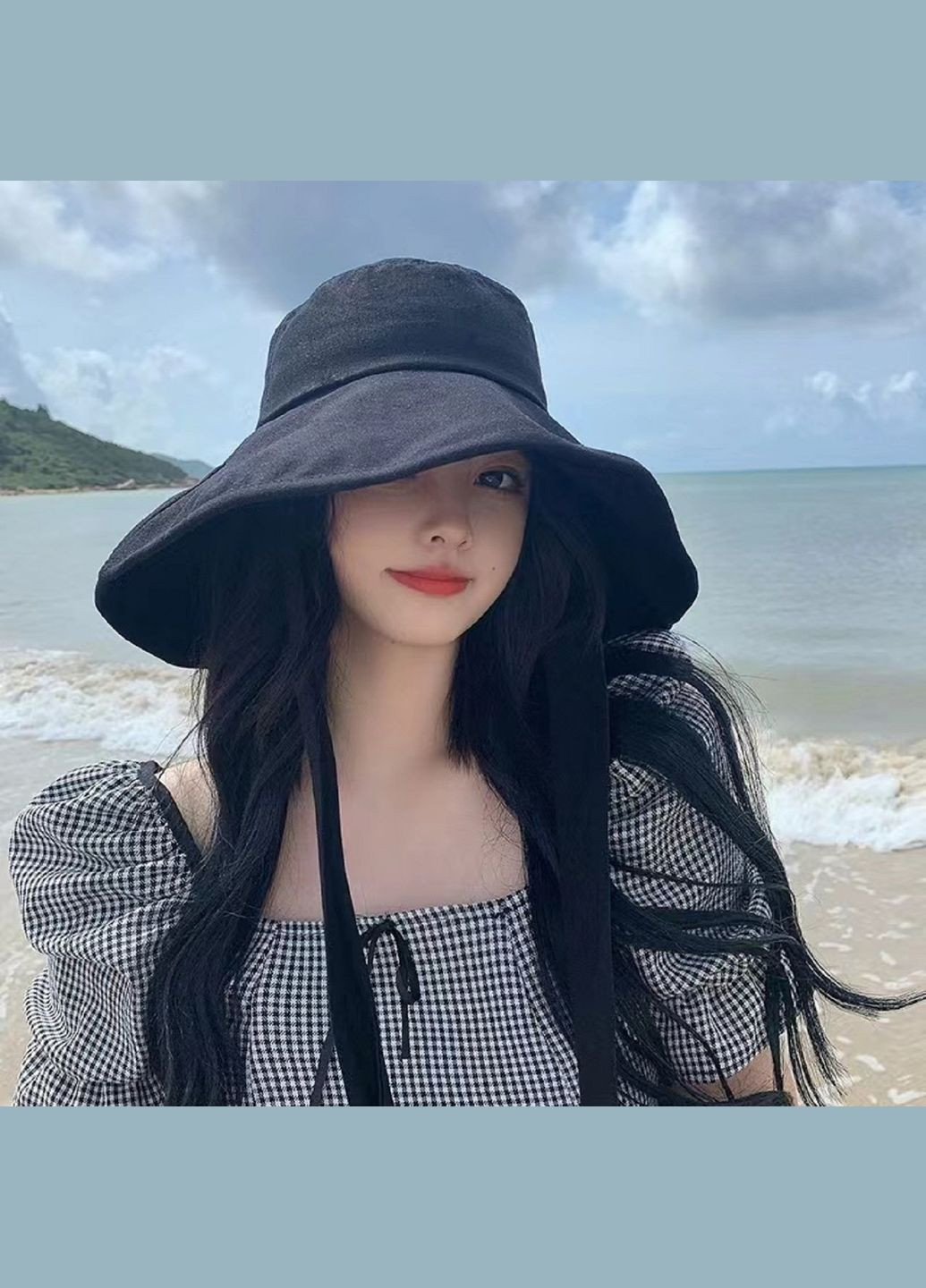 Женская Льняная Шляпа с Широкими Полями и Завязками — Элегантность и Защита от Солнца No Brand (336518123)