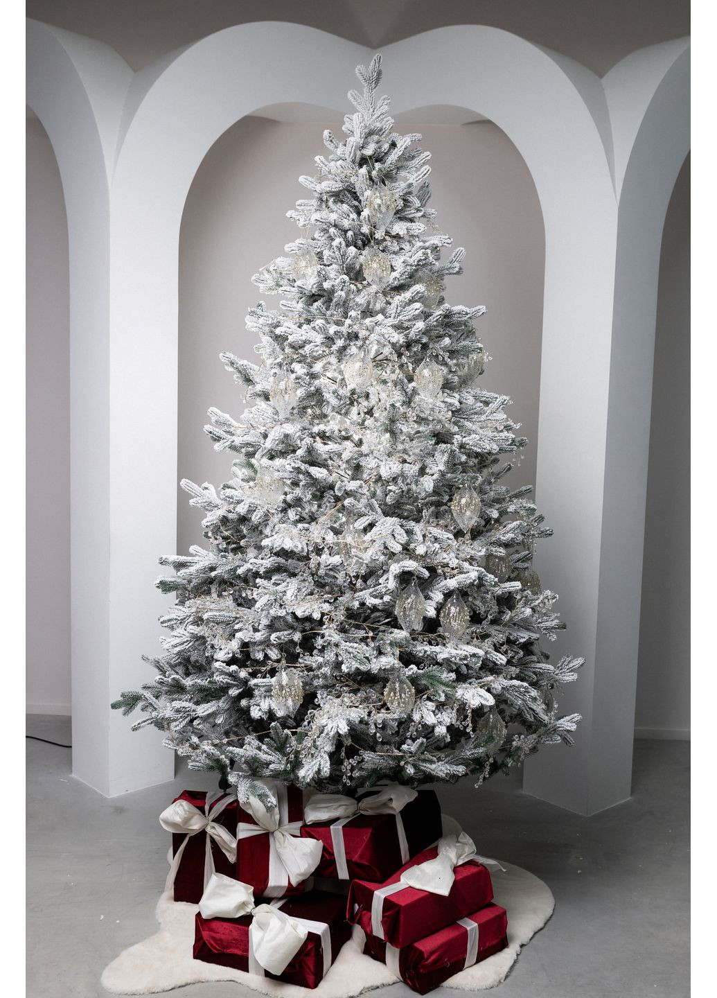 Штучна ялинка лита МЕРІЛЕНД Засніжена 2.50м з металевою підставкою на 30% пишніша Yalunka Tobi (349451426)