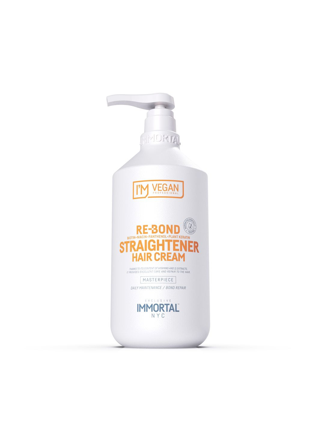 Профессиональный крем для выпрямления волос со свойством глубокого восстановления поврежденных волос Re-Bond Immortal Vegan (304651189)