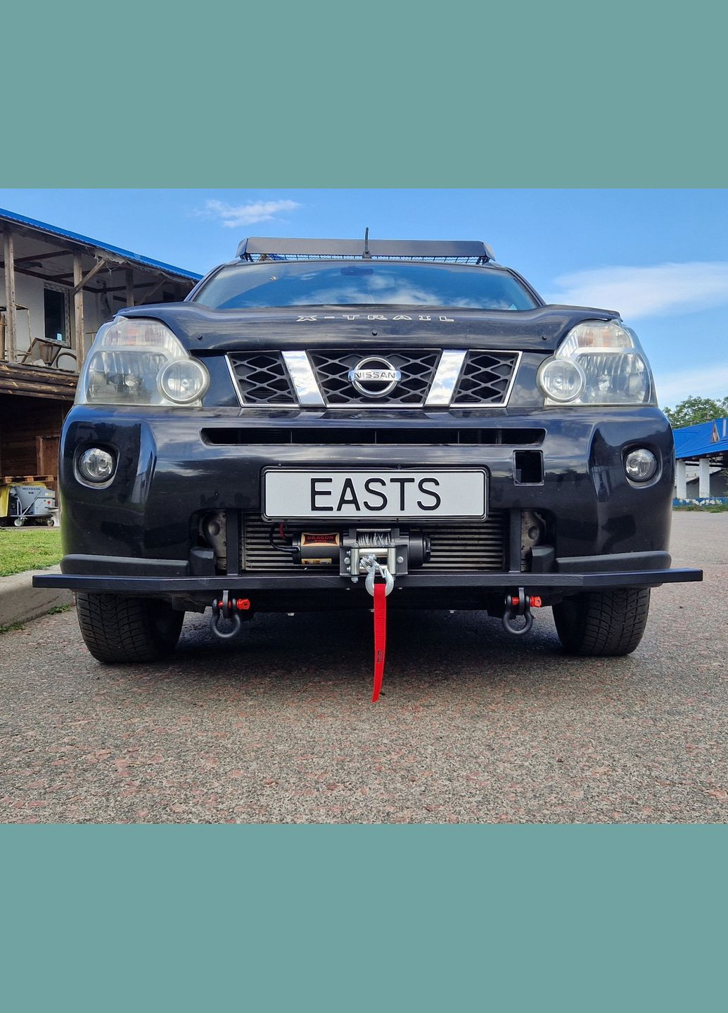 Передний силовой бампер, кенгурятник для X-Trail + силовая защита Nissan (343215916)