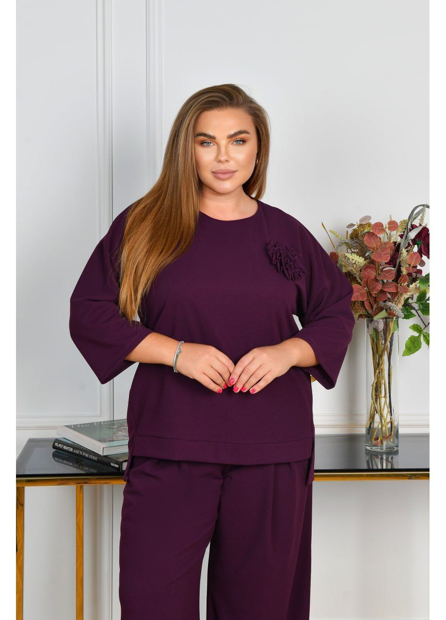 Костюм креп-стрейч туника и брюки палаццо Україна (366089259)