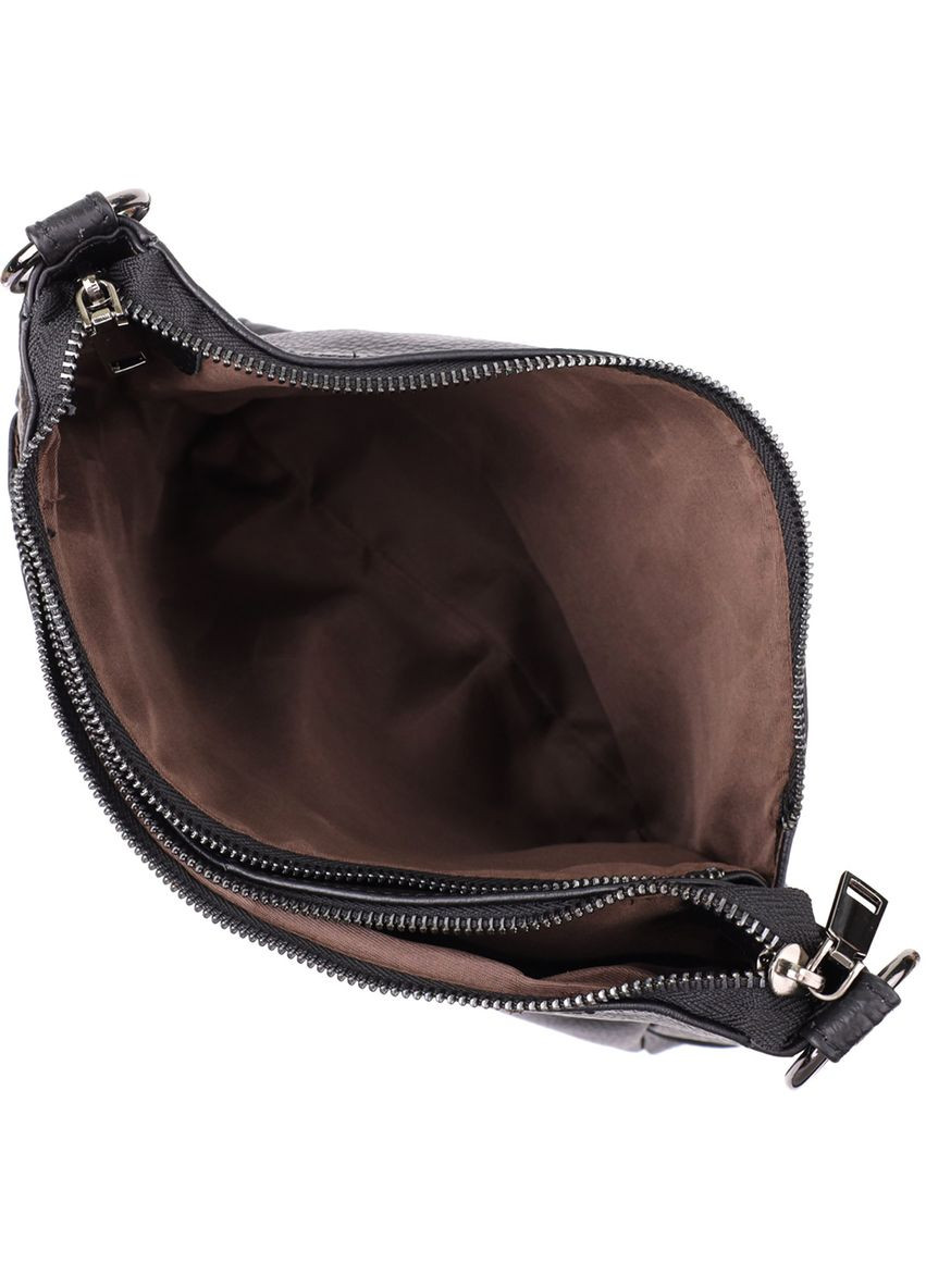 Практична жіноча сумка з двома ремінцями з натуральної шкіри 23053 Чорний Vintage (347580006)