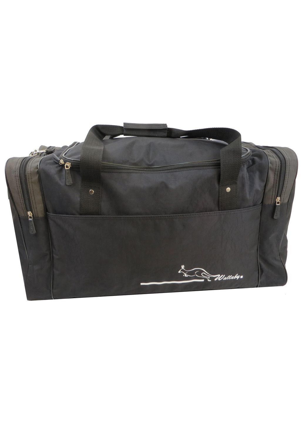 Дорожная сумка средняя 437-7 62L Черная со вставками хаки Wallaby (297643071)