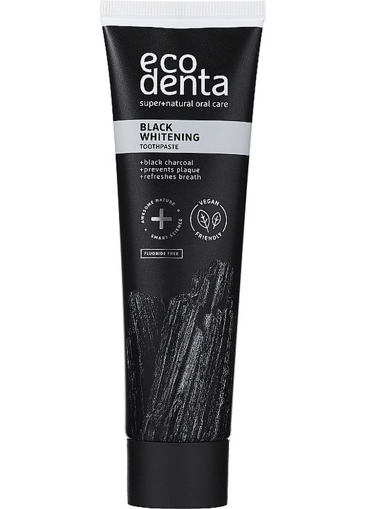 Чорна відбілювальна зубна паста, без фтору Black Whitening Toothpaste 75ml (856521-31022174) Ecodenta (368662735)