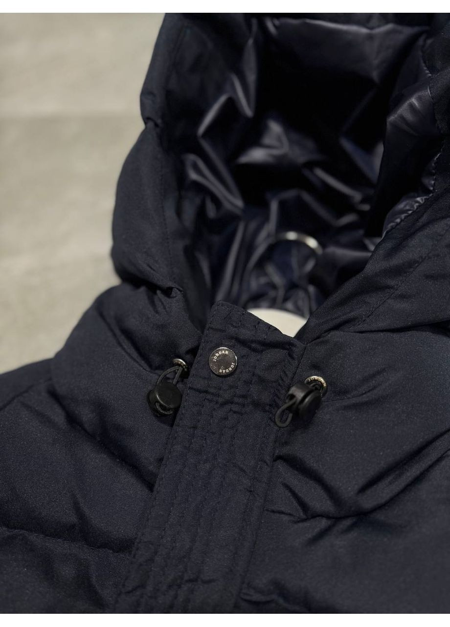 Темно-синяя мужская зимняя куртка No Brand