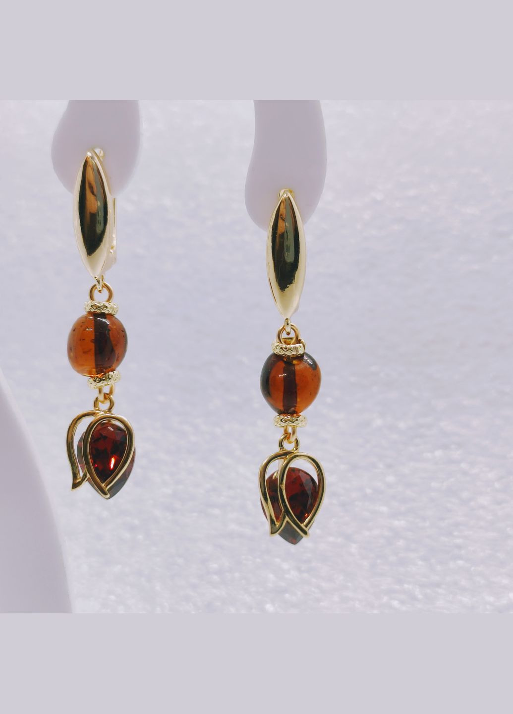 Сережки 3154 з натурального бурштину MINOV (315780007)