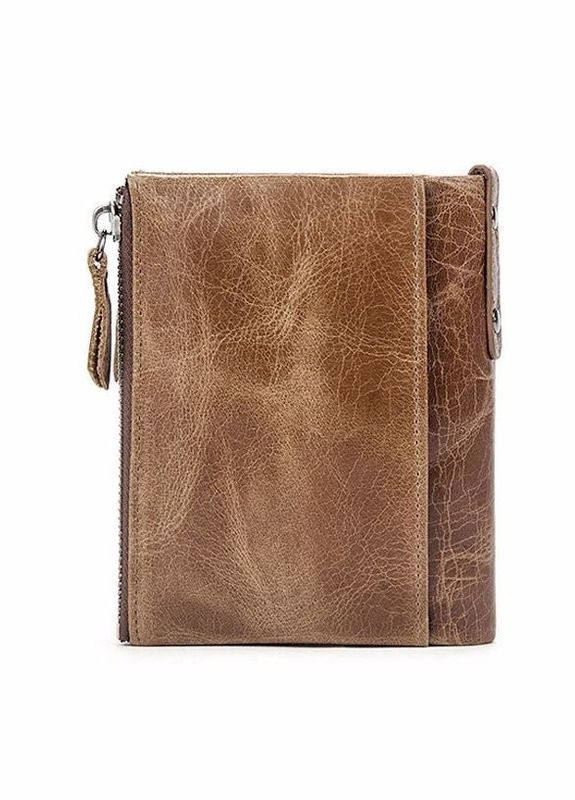 Кошелек мужской кожаный 14684 Cветло-коричневый Vintage (306881963)