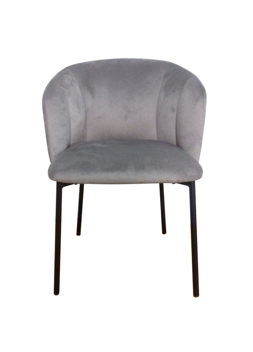 Стілець DORA чорний каркас/сірий тканина Intarsio (372178912)