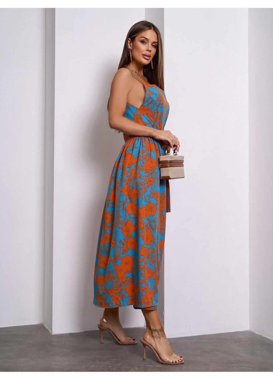 Комбінована повсякденний сукня issa pus 15147 мультиколор ISSA PLUS