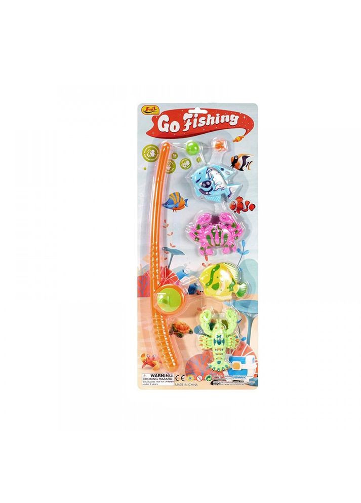 Рыбалка магнитная Go fishing удочка 4 морских обитателя (2106K-1) MFC (365544322)