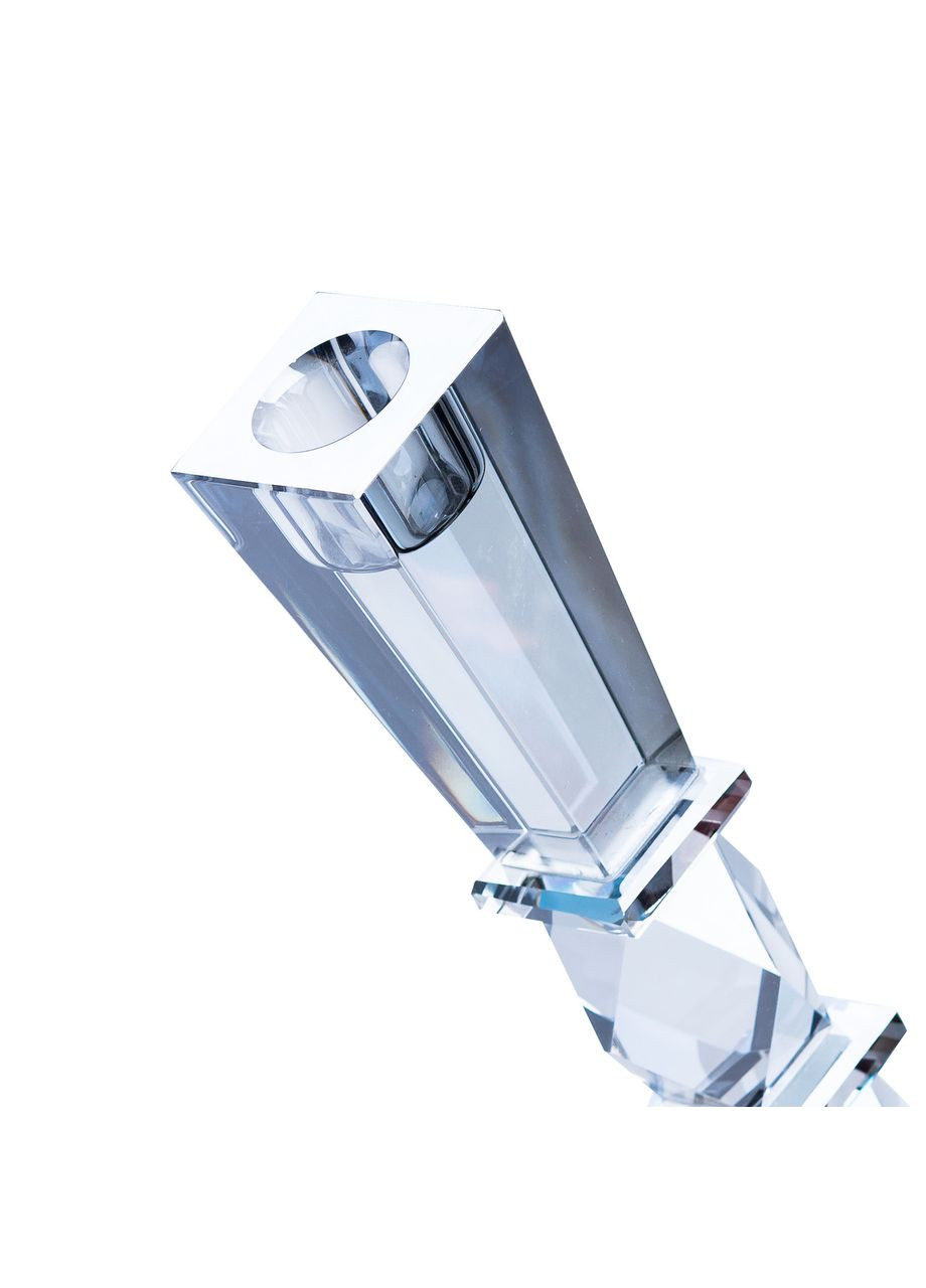 Подсвечник стеклянный высокий для одной свечи настольный элемент декора для романтики ProDobro (364190935)