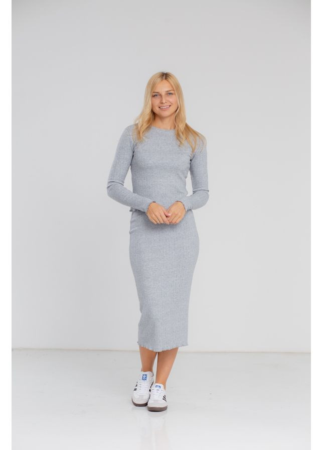 Костюм 24.2442 One size серый полоска AKSAN (302668849)