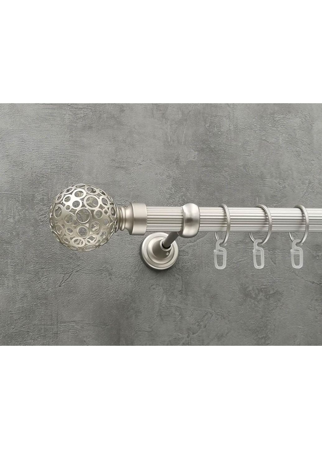 Карниз Савона рифленая штанга одинарный открытый 25 мм 400 см Сатин Quadrum (352782870)