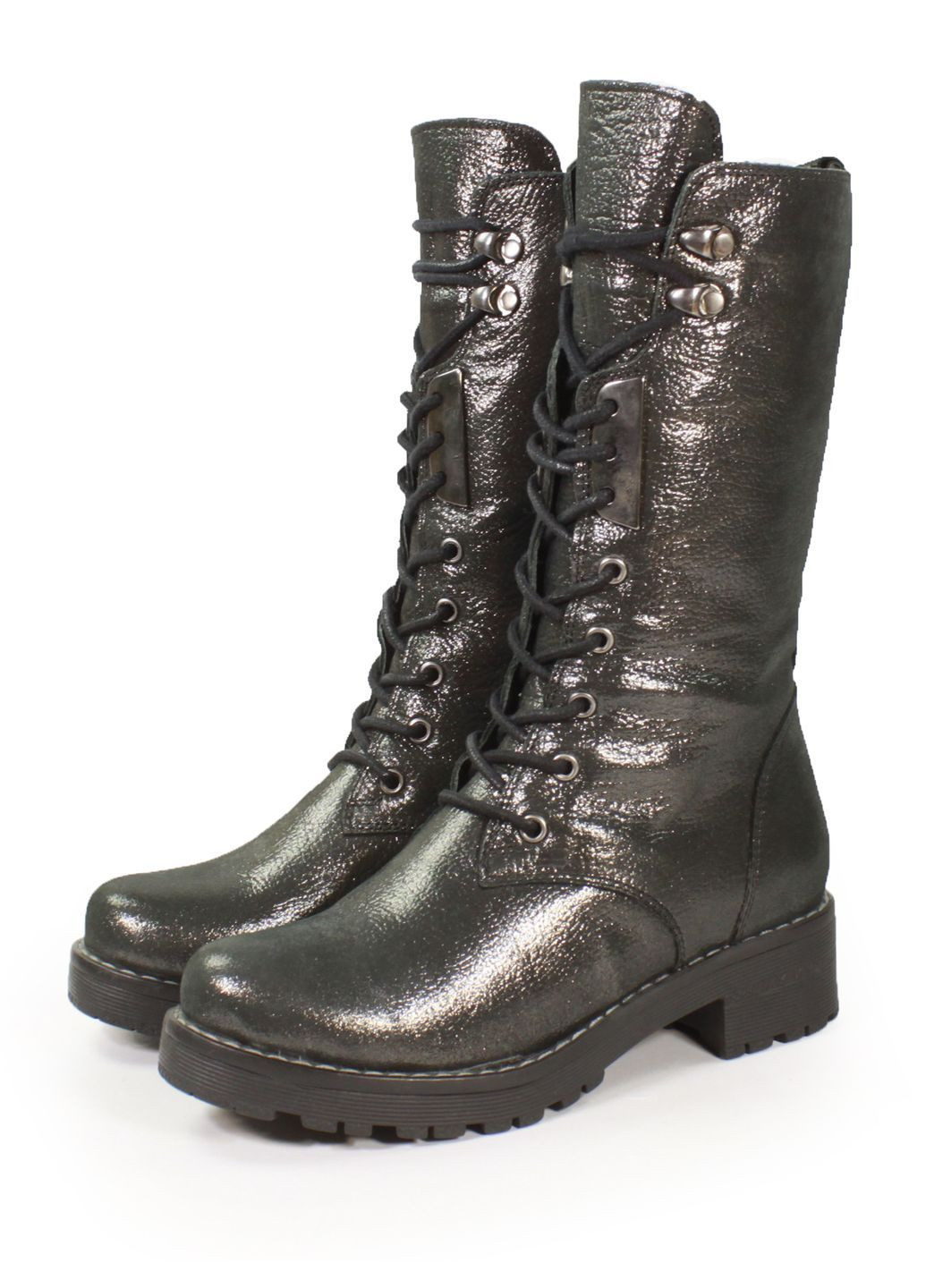 Жіночі зимові високі черевики з натуральної шкіри з повним хутром It-Girl (369900726)