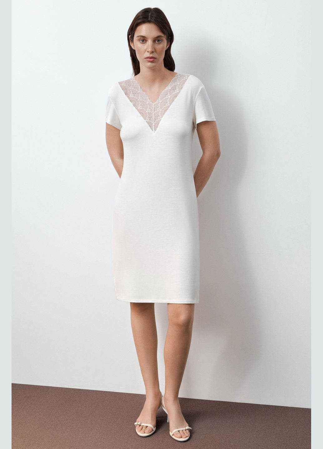 Ночная женская рубашка короткая 02100 Effetto (325412397)