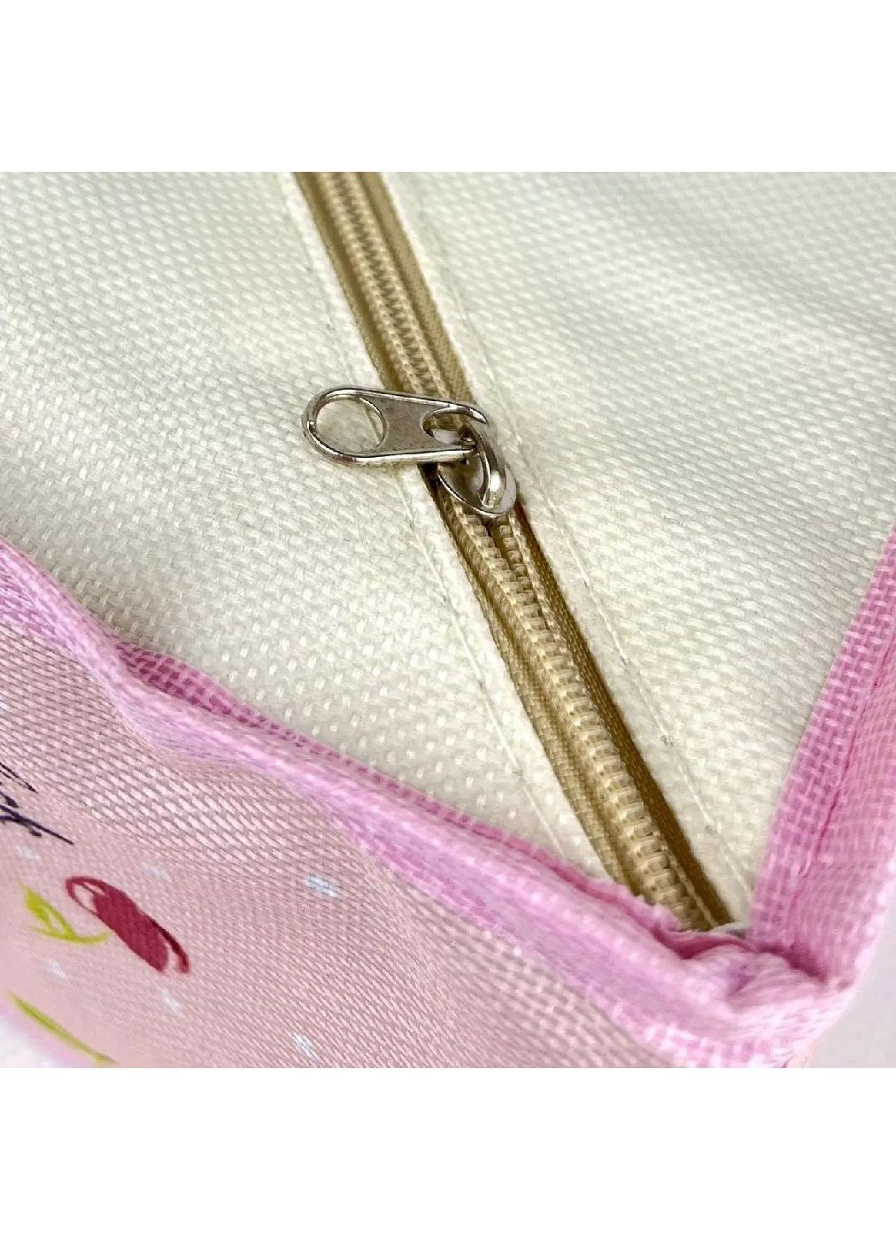 Органайзер для хранения носков нижнего белья мелочей аксессуаров спанбонд 31х27х12 см (477011-Prob) Розовый с ягодами Unbranded (293343329)