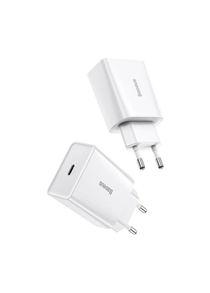 Сетевое зарядное устройство Speed Mini PD Charger 20W (CCFS-SN02) White [67420] Baseus (399681801)