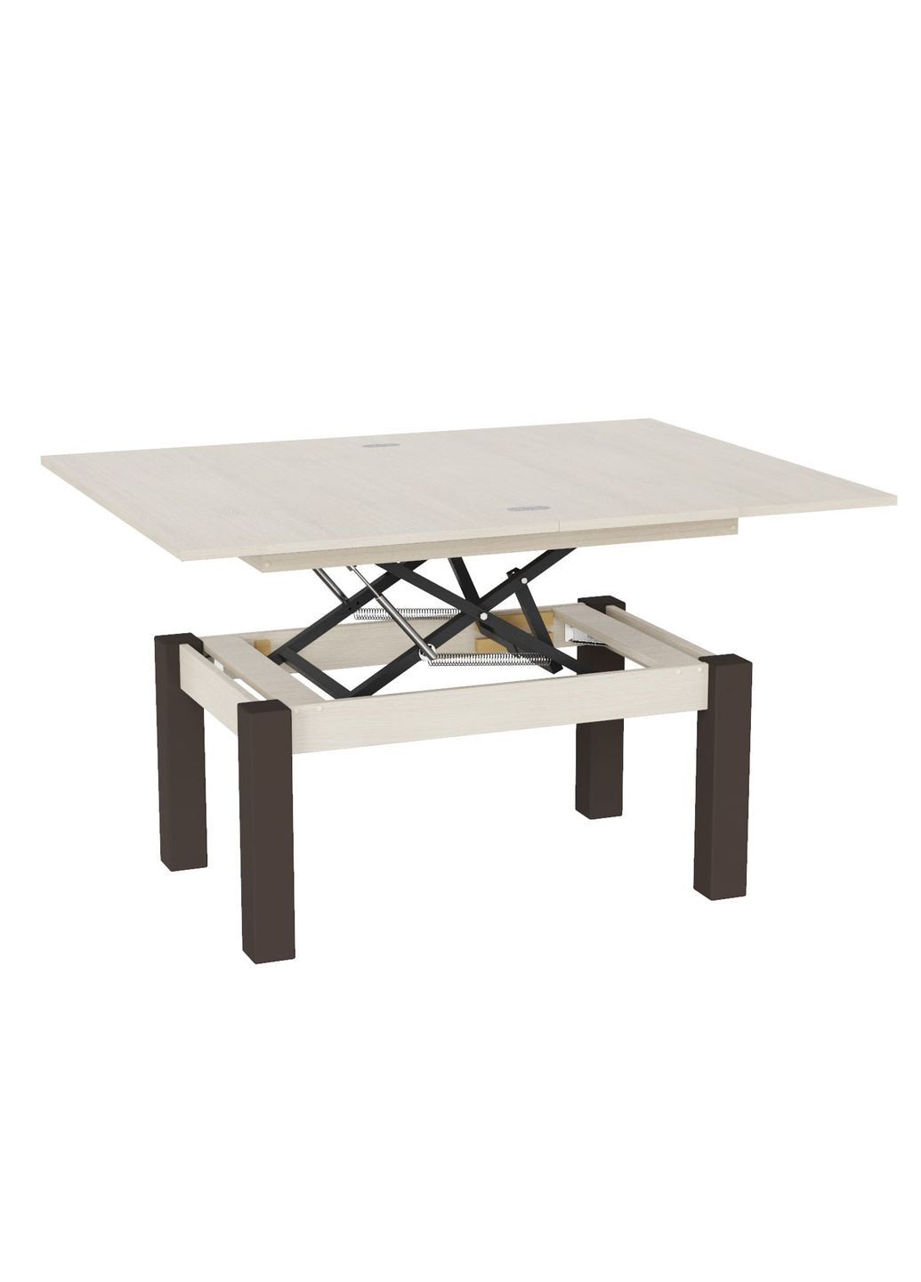 Стол-трансформер B-Fly Glass 900x510x600 Гикори Рокфорд светлый/Венге ноги/Белое стекло (TB10060600231) Art In Head (337309088)