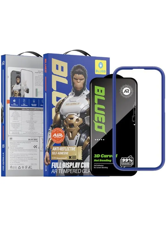 Захисне 3D скло Hot Bending AR Anti-Reflective для Apple iPhone 17 / 17 Pro / 16 Pro (6.3") Blueo (392731995)