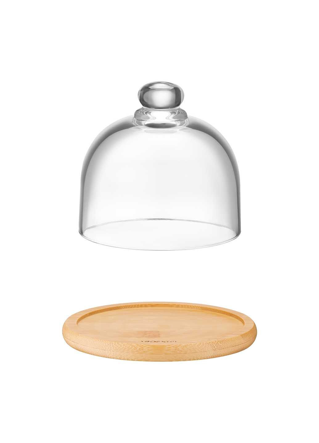Блюдо бамбукове зі скляною кришкою, 12 см AR2612BD Ardesto (306513995)