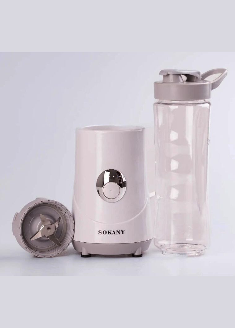 Блендер портативний для смузі BL-709A 400 мл смузімейкер 260 Вт Білий Sokany (296925807)