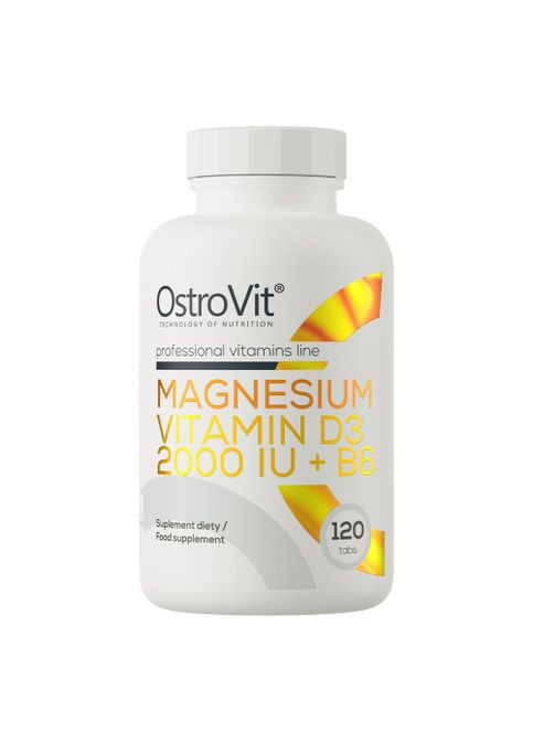 Magnesium + Vitamin D3 2000 IU + B6 120 Tabs Ostrovit (278761797)