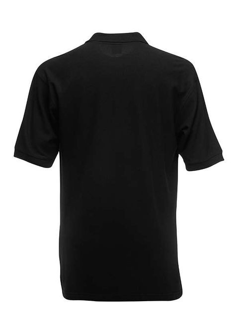 Чорна футболка поло чоловіча premium polo (063218036xl) з коротким рукавом Fruit of the Loom