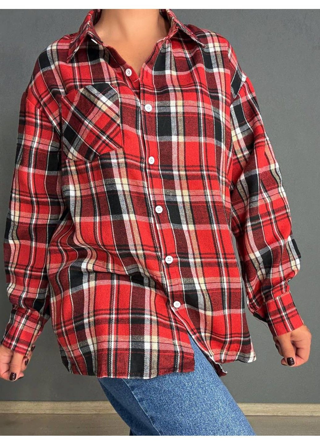 Красная рубашка No Brand