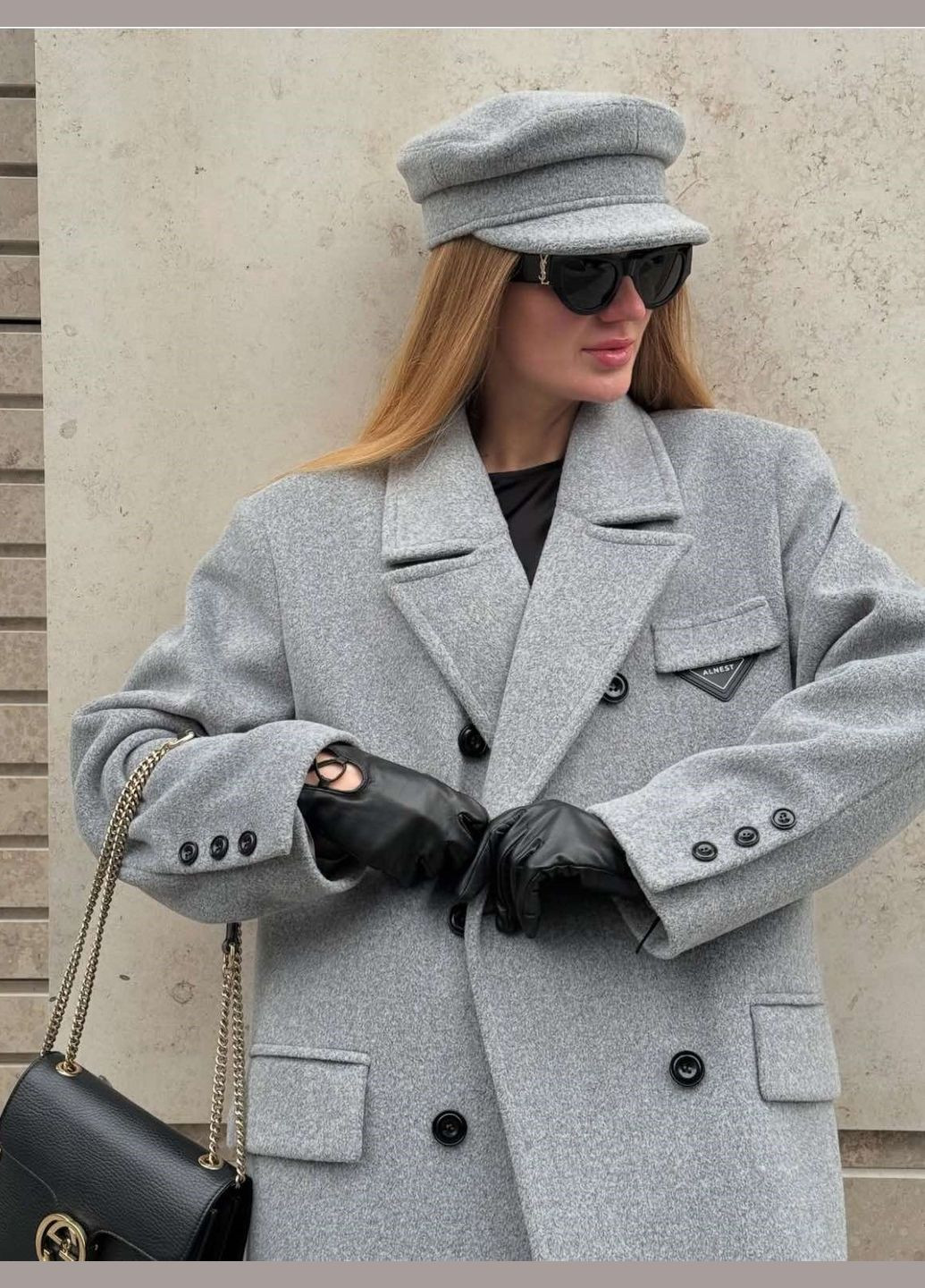 Серое Пальто серое Alfy ALNEST