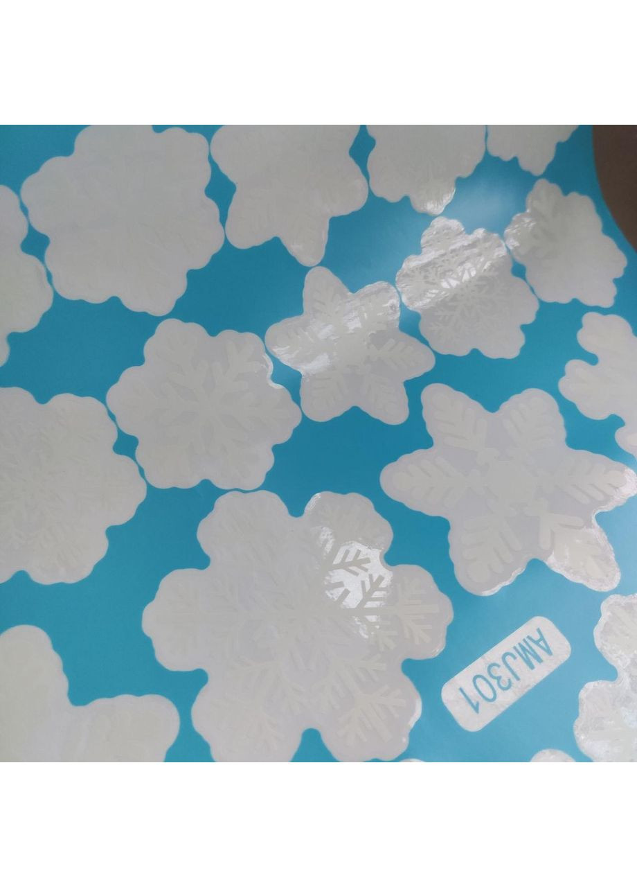 Великий набір статичних наклейок "Сніжинки" 27шт/лист No Brand (368703283)