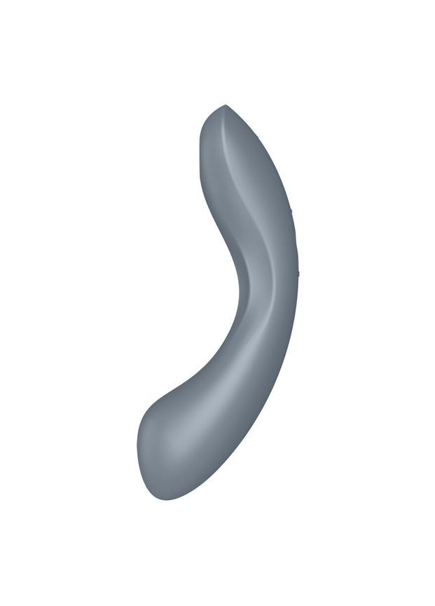 Вакуумный стимулятор с вибрацией Curvy Trinity 1 Bluegrey, игрушка 3в1 Satisfyer (297516833)