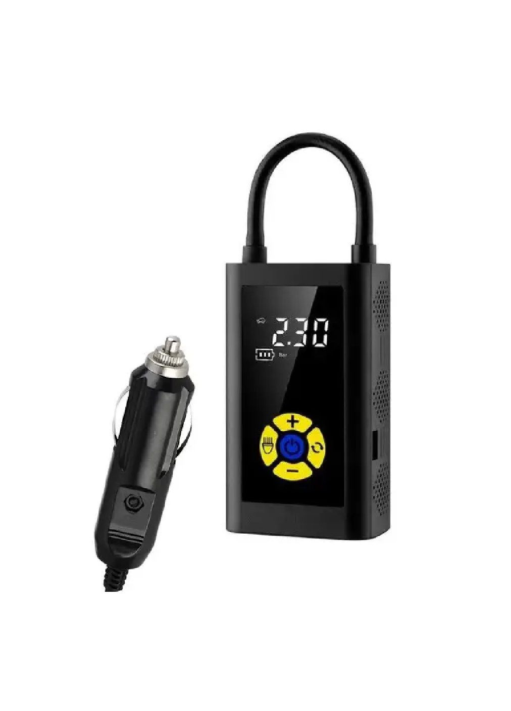 Насос компрессор электрический для машины автомобиля с дисплеем работой от прикуривателя 7х4.5х12.5 см (477886-Prob) Unbranded (300657285)