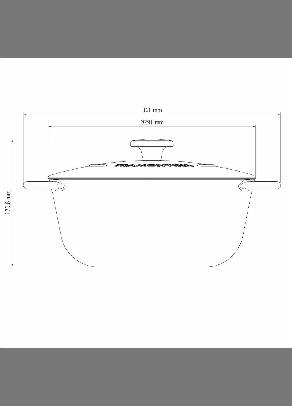 Каструля Trento (6 л) 28 см (6747187) Tramontina (314750116)