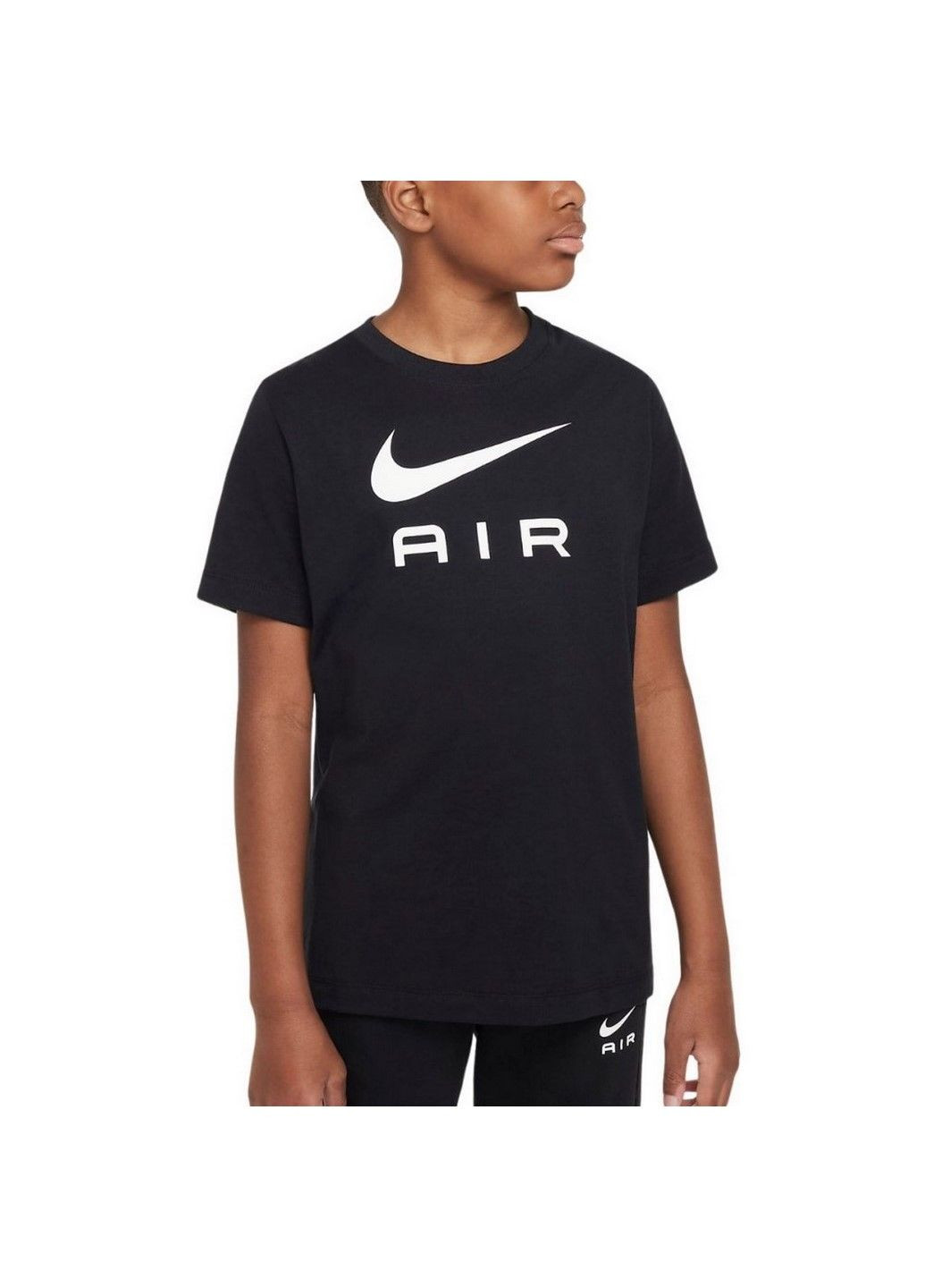 Черная демисезонная детская футболка k nsw tee air dv3934-010 Nike