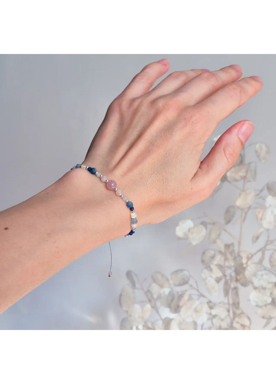 Браслет талісман для знаку зодіаку Терези з натурального каміння на затяжці d-6х4-3-2мм+- No Brand Браслет (360564179)