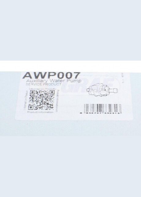 Насос системи охолодження (додатковий) Audi A3 04-13/TT/Skoda Octavia 08-14/VW Golf/Passat 04-16 AWP007 UA63 Graf (360496054)