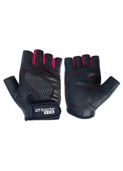 Рукавички для фітнесу MFG-204.4A, Black/Pink - S Sporter (336919281)