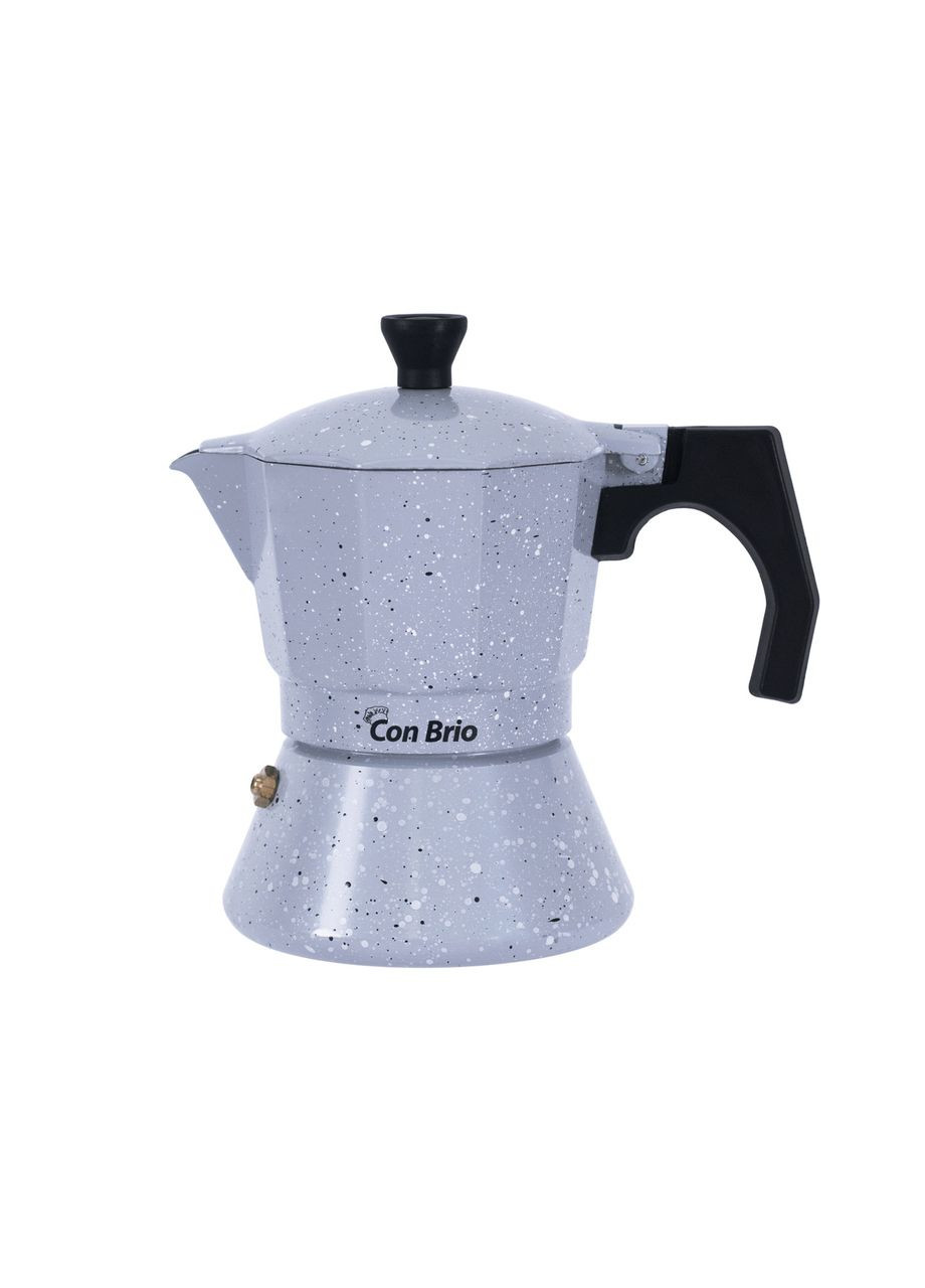 Кофеварка гейзерная алюминиевая индукционная 150 мл на 3 чашки (CB-6703) Con Brio (334007903)