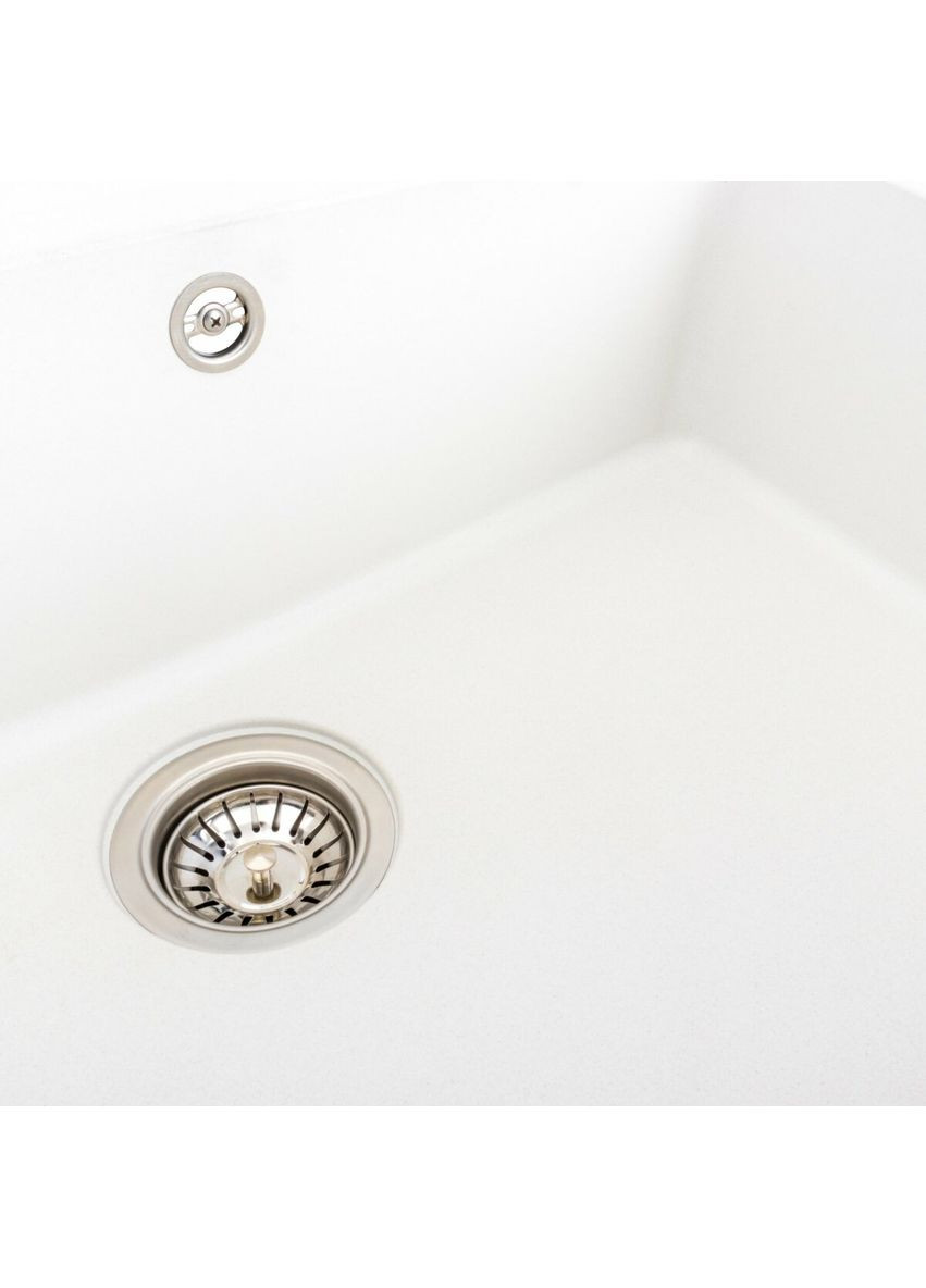 Гранитная мойка для кухни 7850 Bogema матовая (белая) Valeso (336932447)