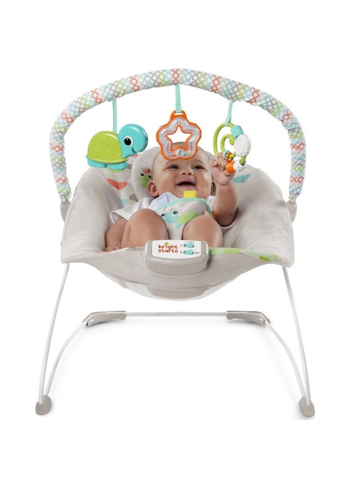 Кресло-шезлонг Happy Safari Bouncer Сафари серое Bright Starts (303925099)