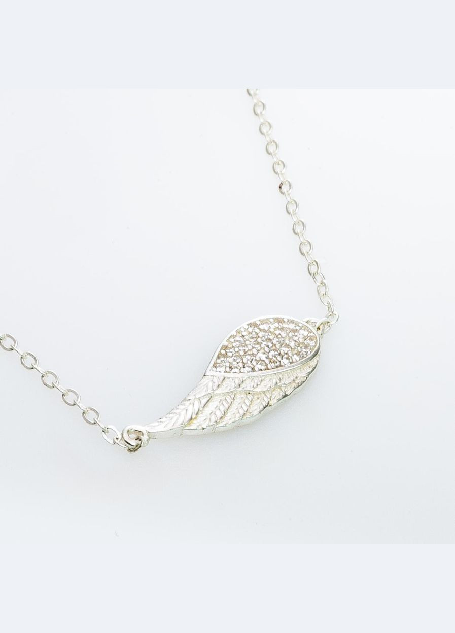Срібне кольє "Крило Ангела" з кубічним цирконієм від Glitter (346241782)