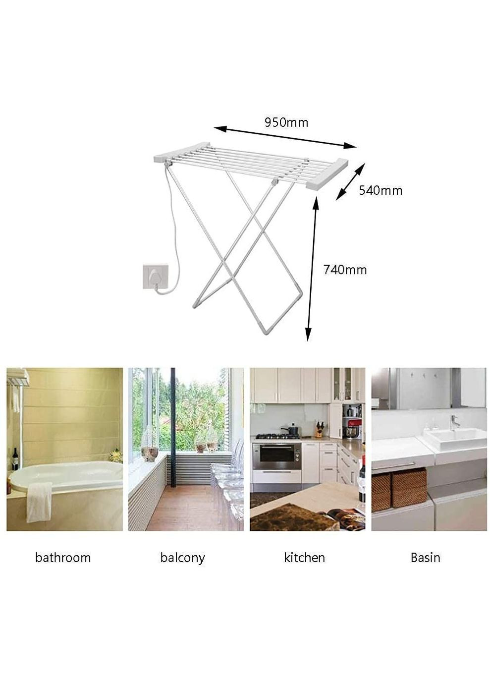 Сборочная электрическая сушилка для белья напольная Clothes Dry PRO 120W (10291) Besser (350349376)