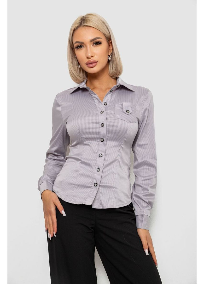 Сорочка класична в смужку, колір сірий, 230R644-2 Ager (370367955)