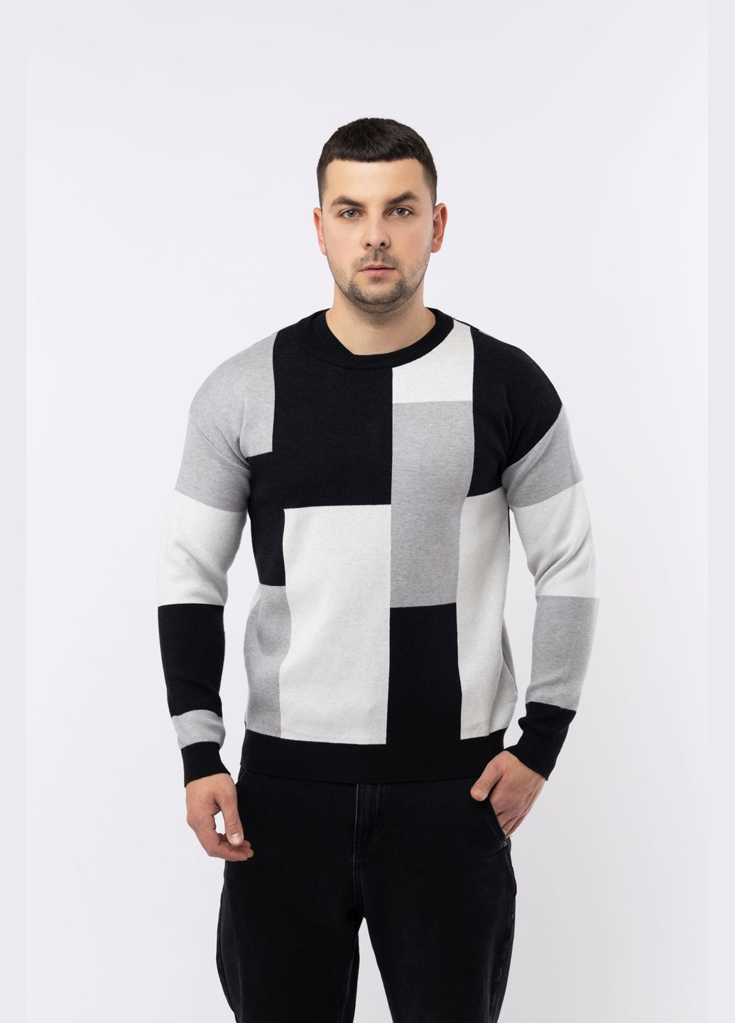 Чоловічий джемпер колір сірий CB-00224099 LAGODOMEE (307840059)